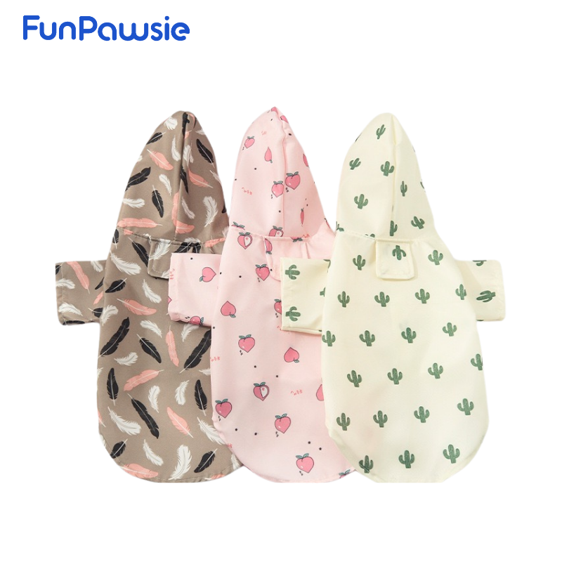Printed Pet Raincoat: Breezy Stroll Series