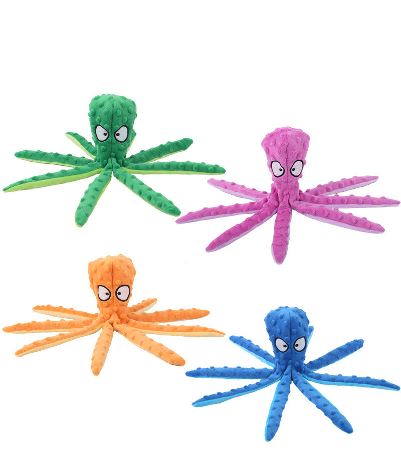 Octopus Plush Pet Toy: Interactive Squeaky Chew Toy