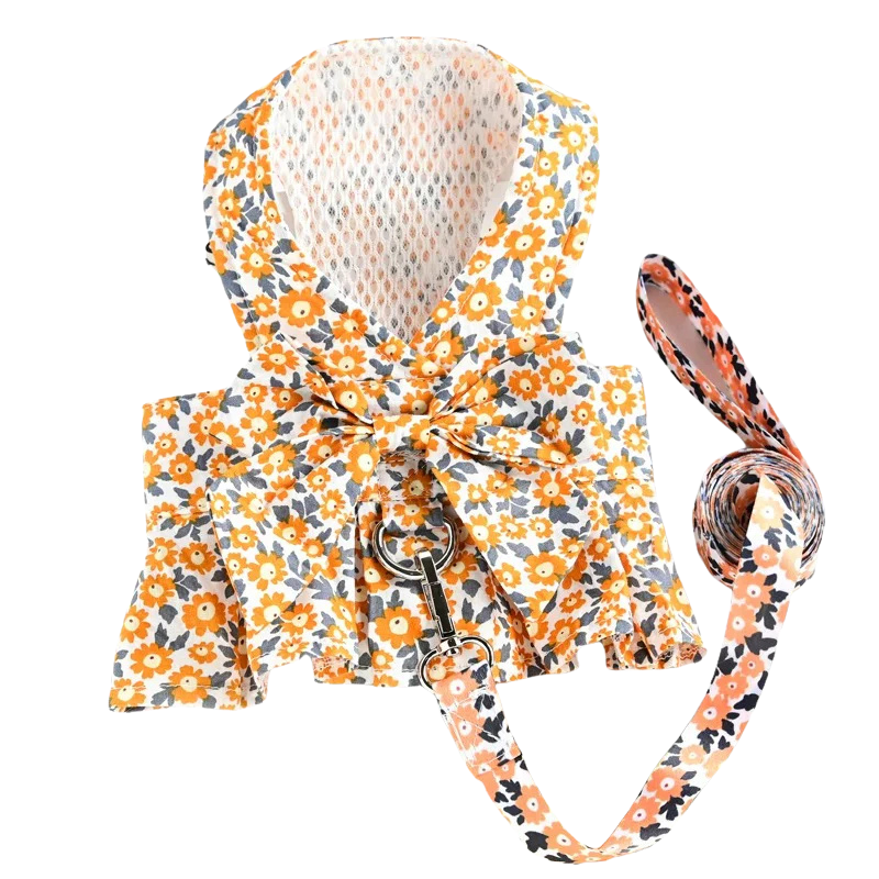 Pet Floral Harness: Stylish and Comfortable Design