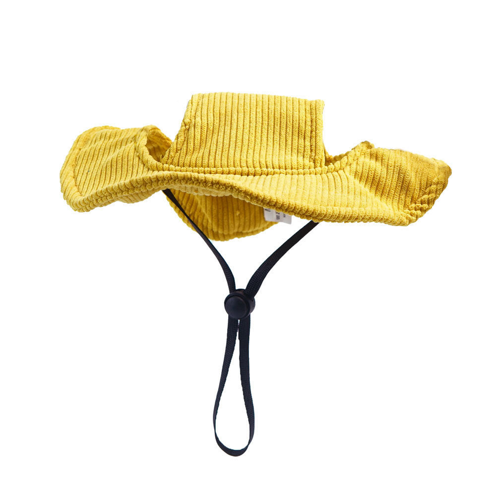 Pet Sun Hat: Corduroy Comfort Series