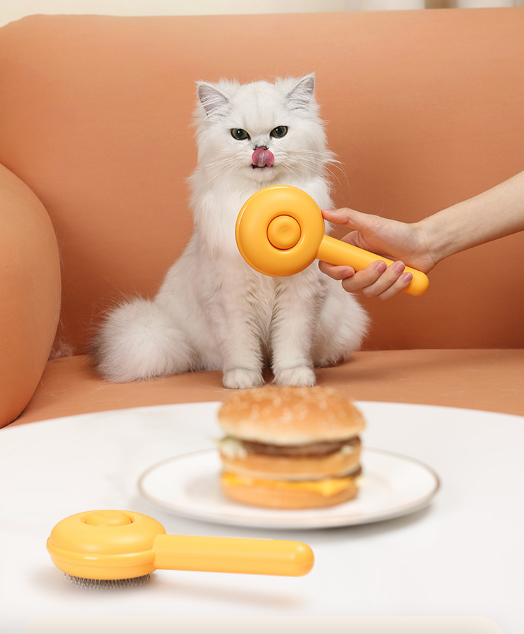 BurgerBristle Brush: Stylish & Efficient Pet Grooming