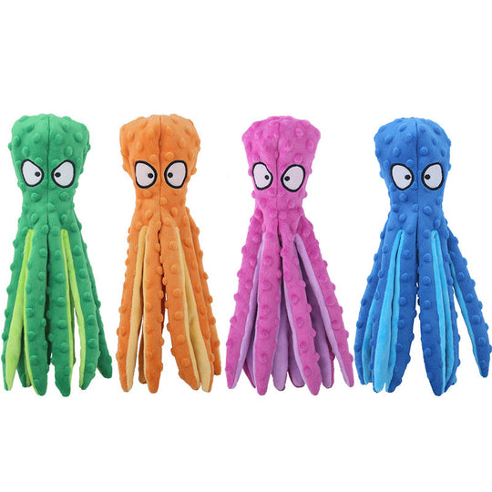 Octopus Plush Pet Toy: Interactive Squeaky Chew Toy