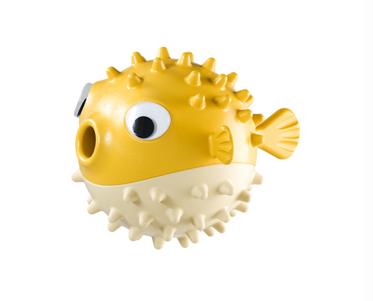 Pet Toy: Interactive Puffer Fish Treat Toy