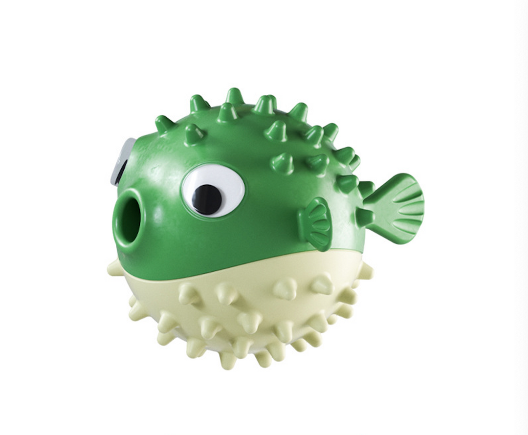 Pet Toy: Interactive Puffer Fish Treat Toy