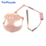 Plaid Bear Pet Harness & Leash Set: Sweet & Playful Series