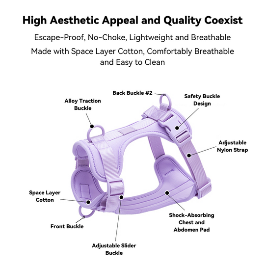 H-Shaped Pet Harness: Comfort-Fit with Anti-Charge Buckle