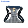 Denim Checkered Pet Harness: Elegant British Series