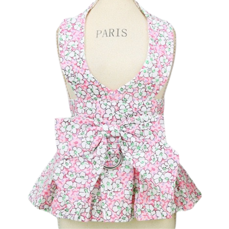 Floral Bowknot Pet Harness: French Garden Series