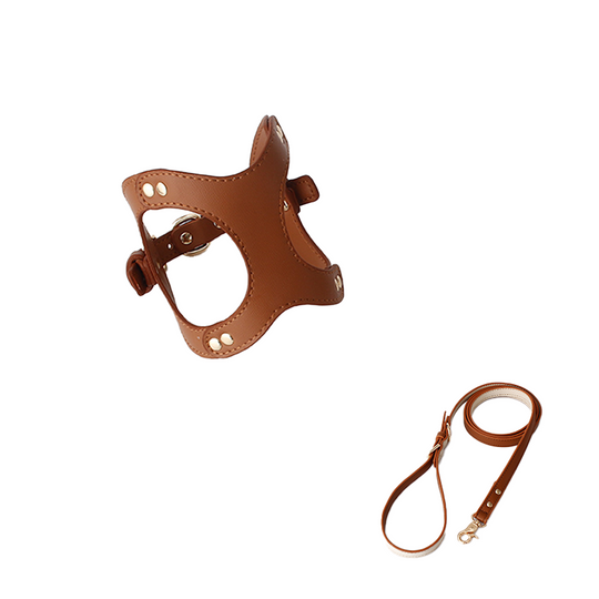 Luxurious Leather Pet Harness: for Small to Medium Dogs and Cats