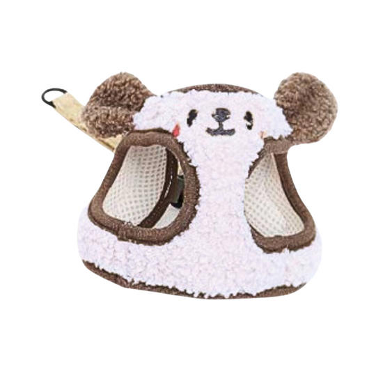 Pet Harness and Leash Set: Plush Bear Comfort Harness for Small Pets