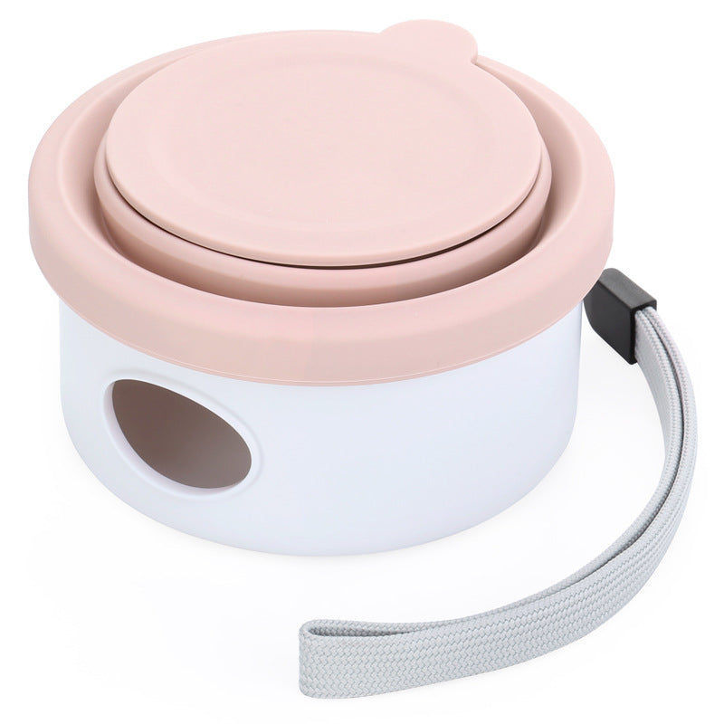 Portable Collapsible Bowl & Poop Bag Holder
