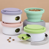Portable Collapsible Bowl & Poop Bag Holder