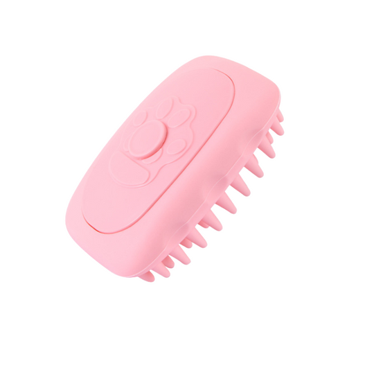 Pet Hair Removal Massage Brush - Silicone Grooming Tool for Effortless Fur Cleanup and a Shiny Coat