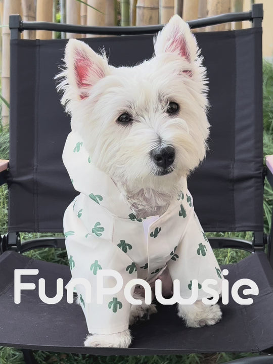 Printed Pet Raincoat: Breezy Stroll Series