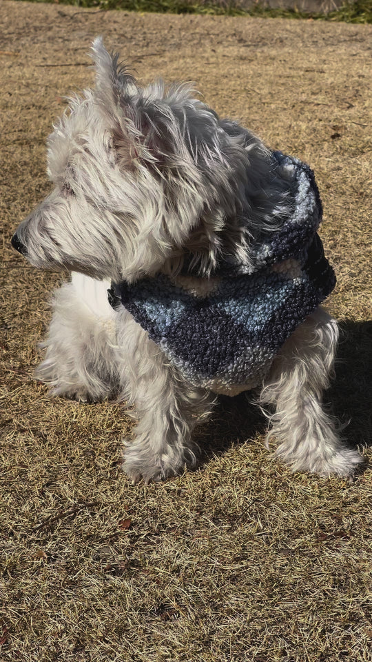 Geometric Fleece Pet Harness: Warm & Fashionable Series